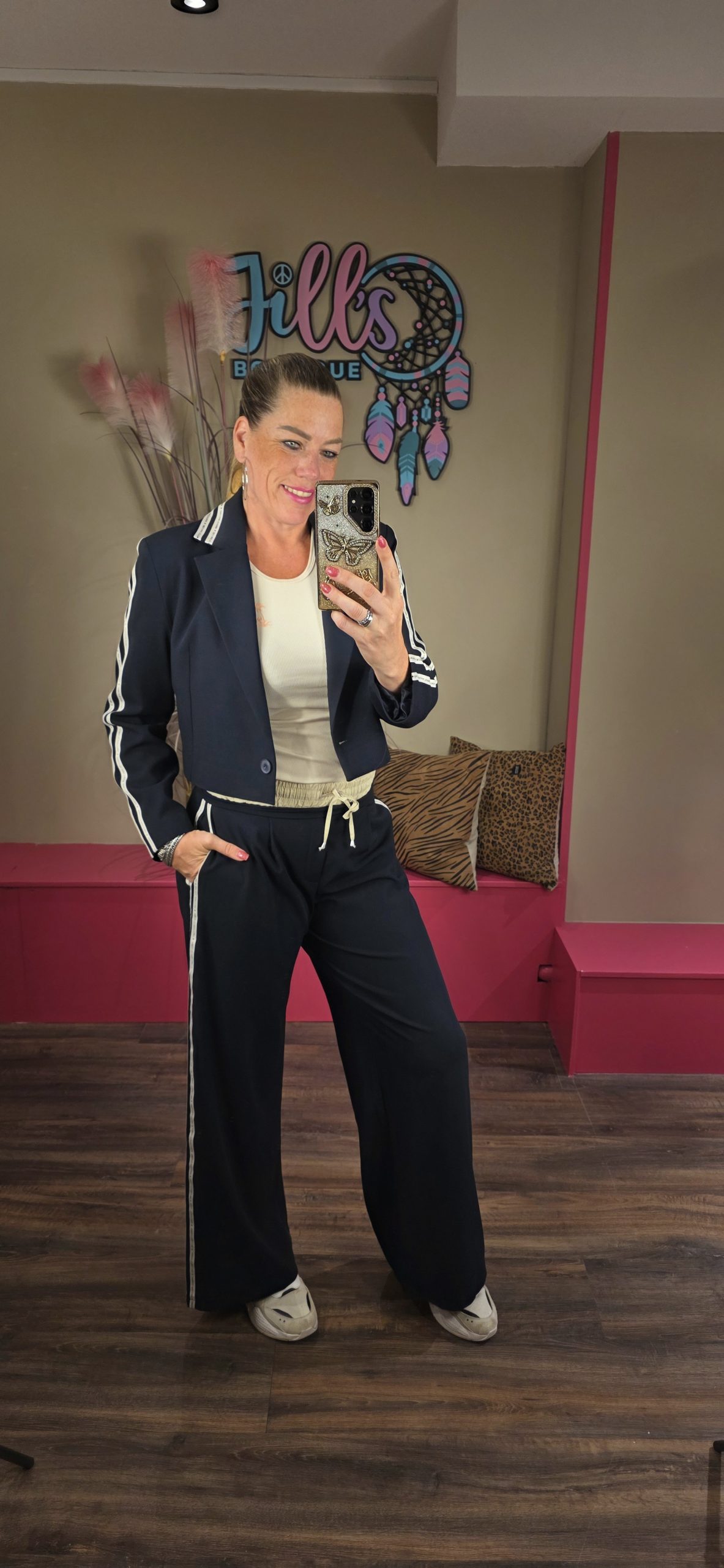 Broek zipper navy RHYME & HYPE