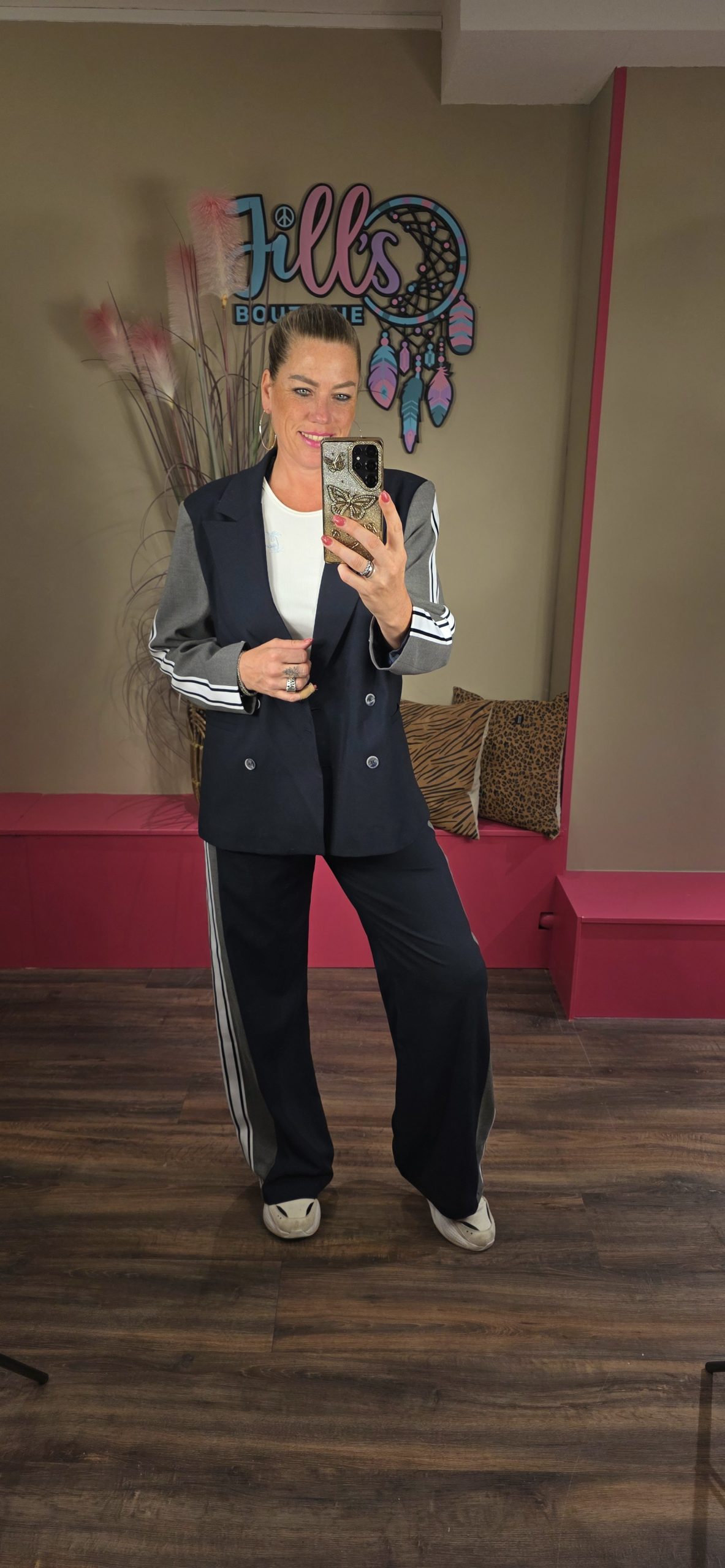 Jasje Blazer Stripe Navy RHYME & HYPE