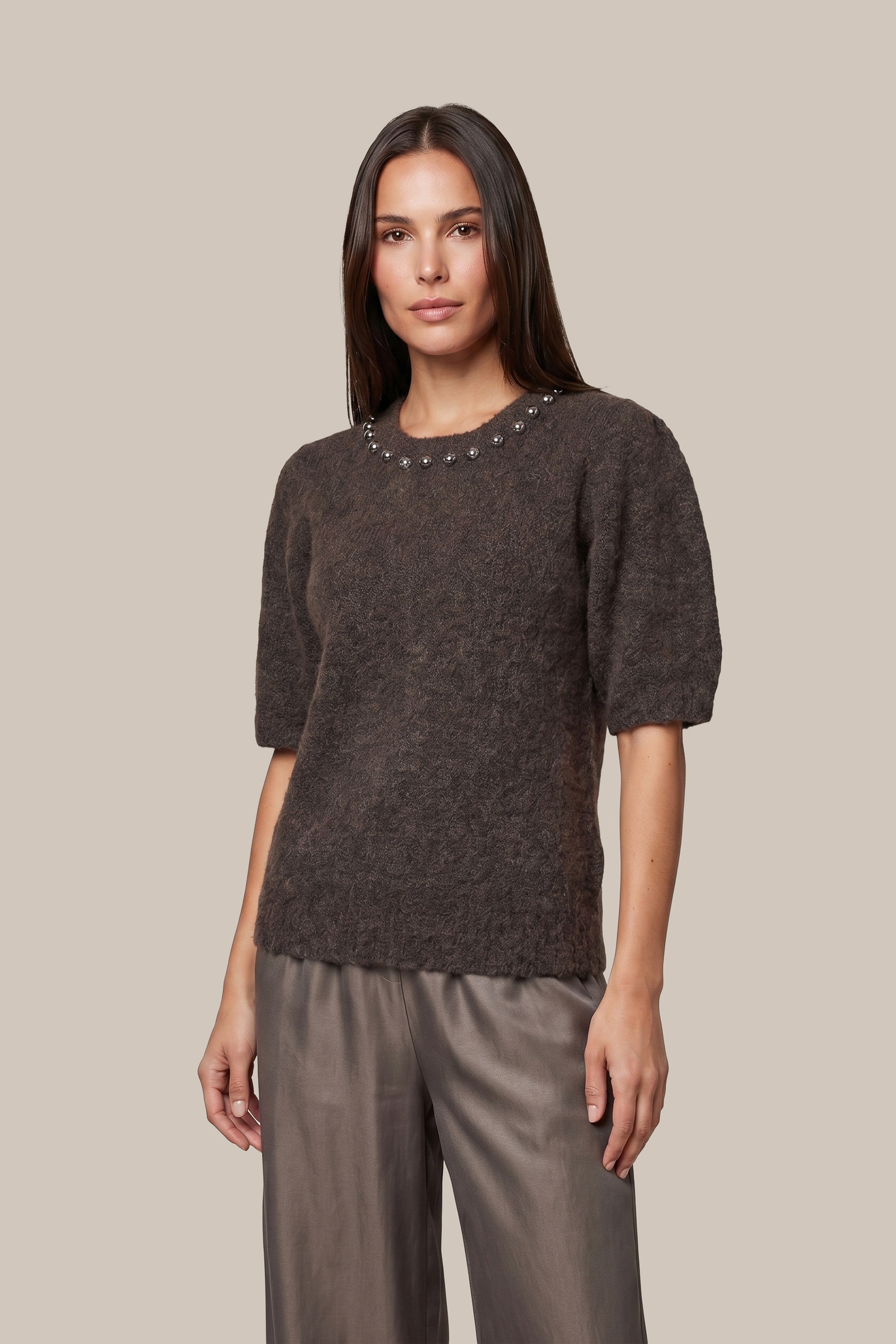 Top knitting sweater dark earth GMAXX