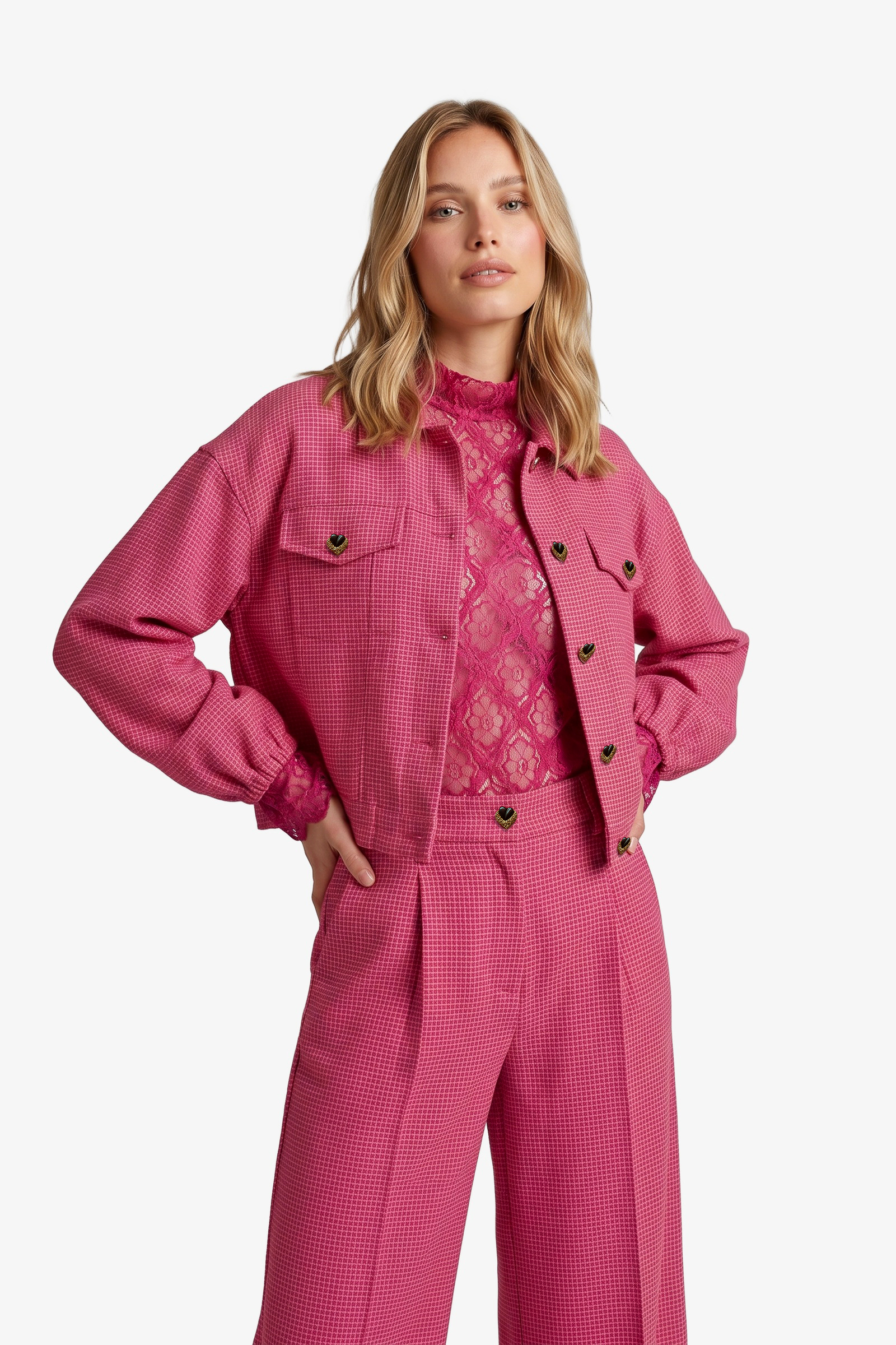 Broek Ronja bright pink FLURESK