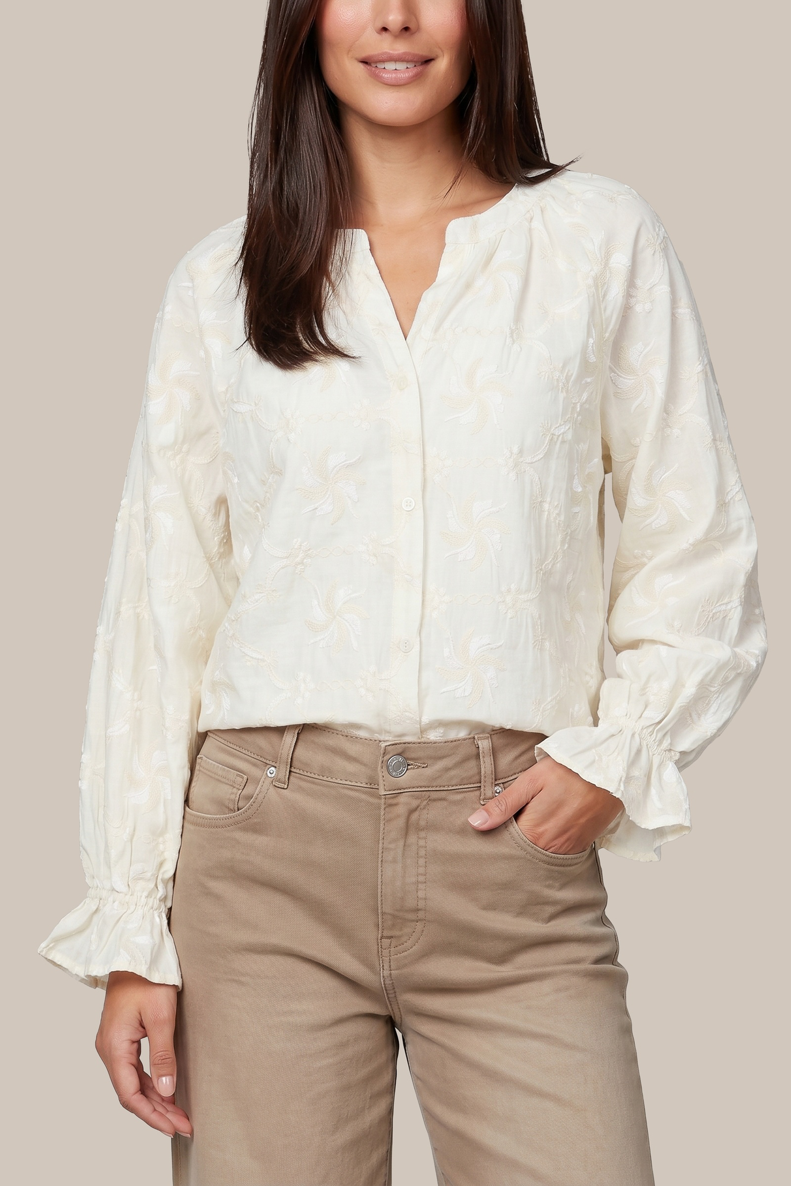 Blouse Sinead wool white GMAXX