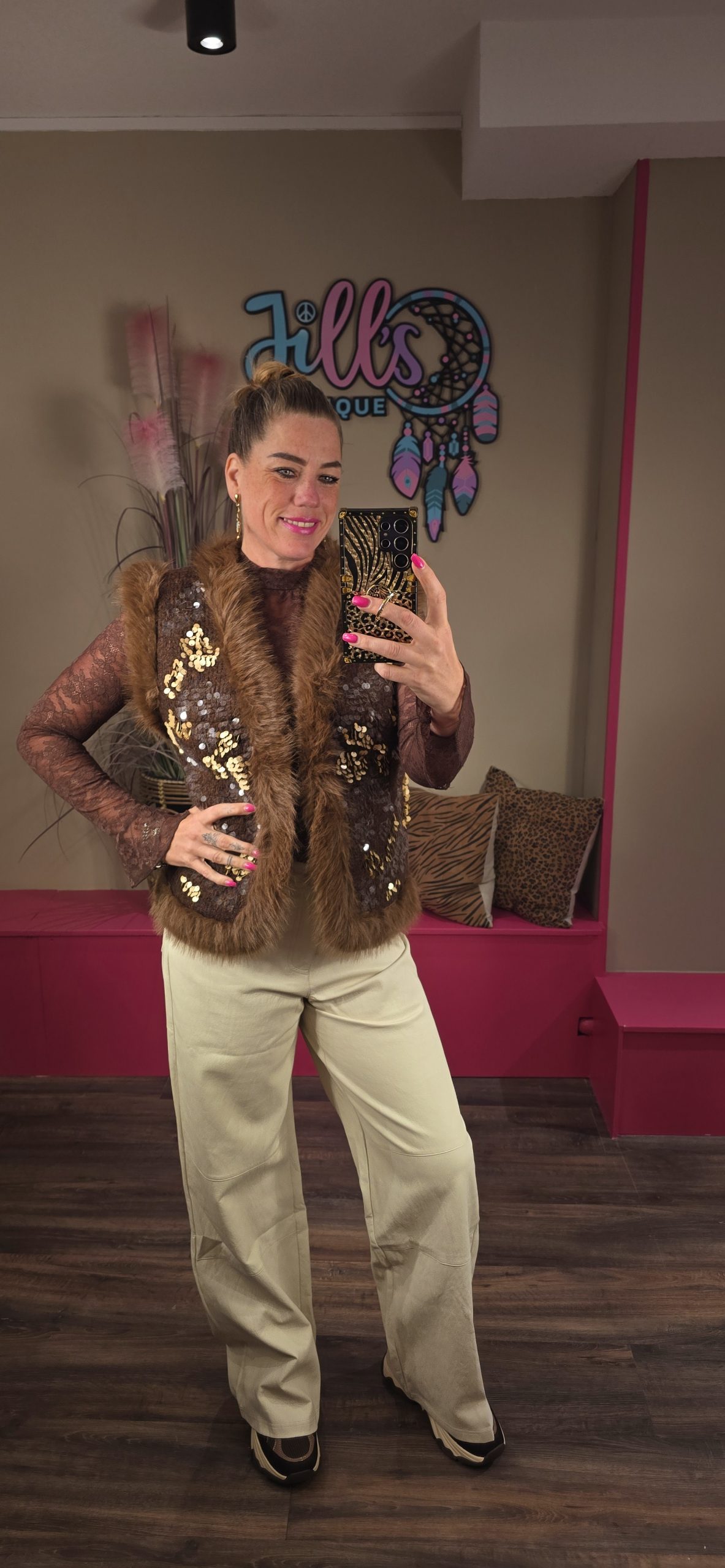 Gilet Knit Elif Mocha Brown FLURESK