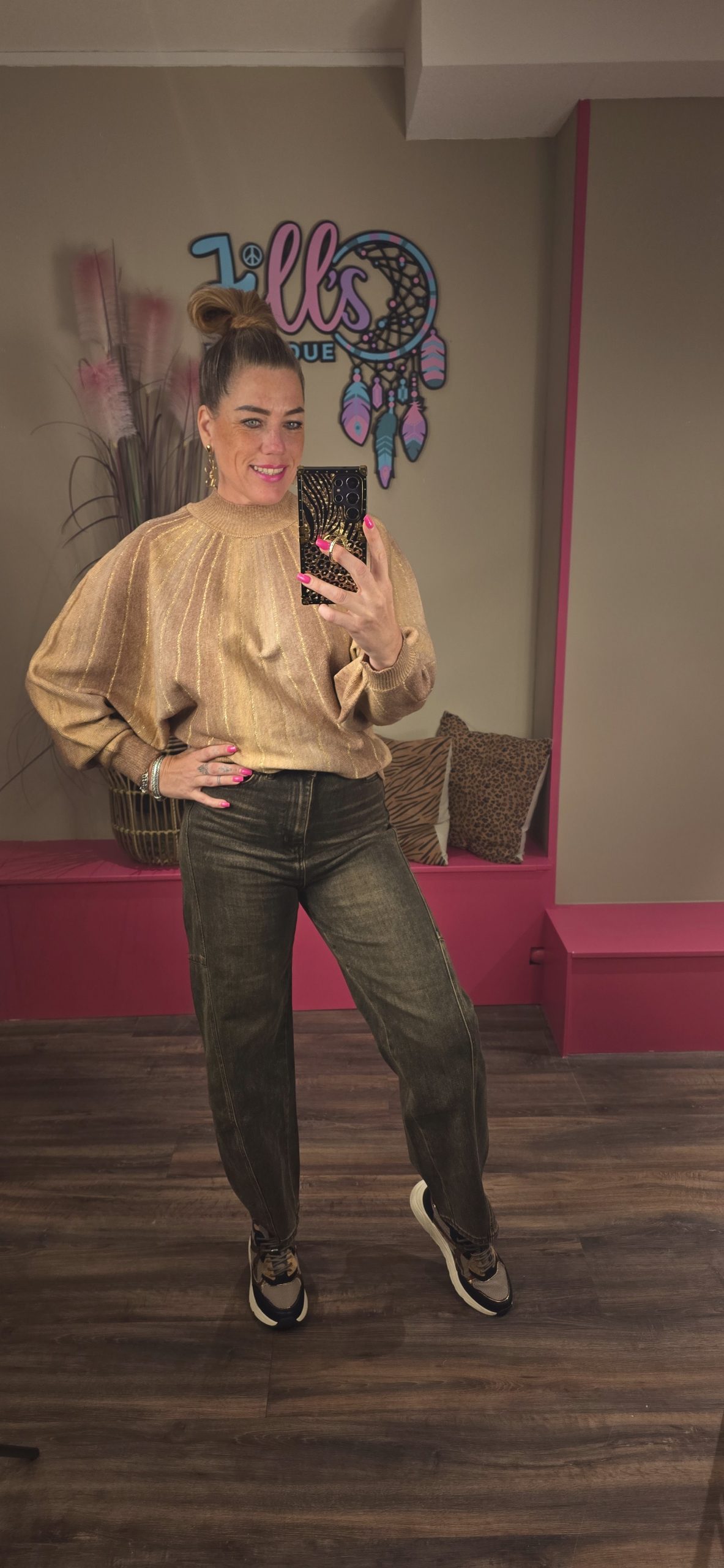 Broek balloon brown wash
