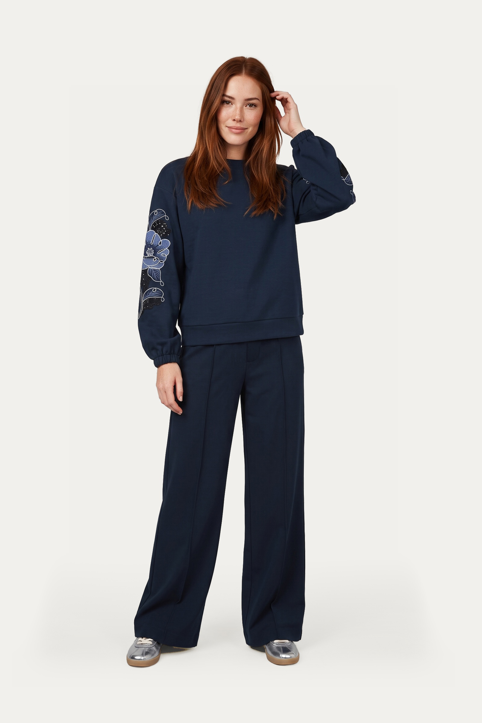 Broek Romilily pu dark blue GMAXX