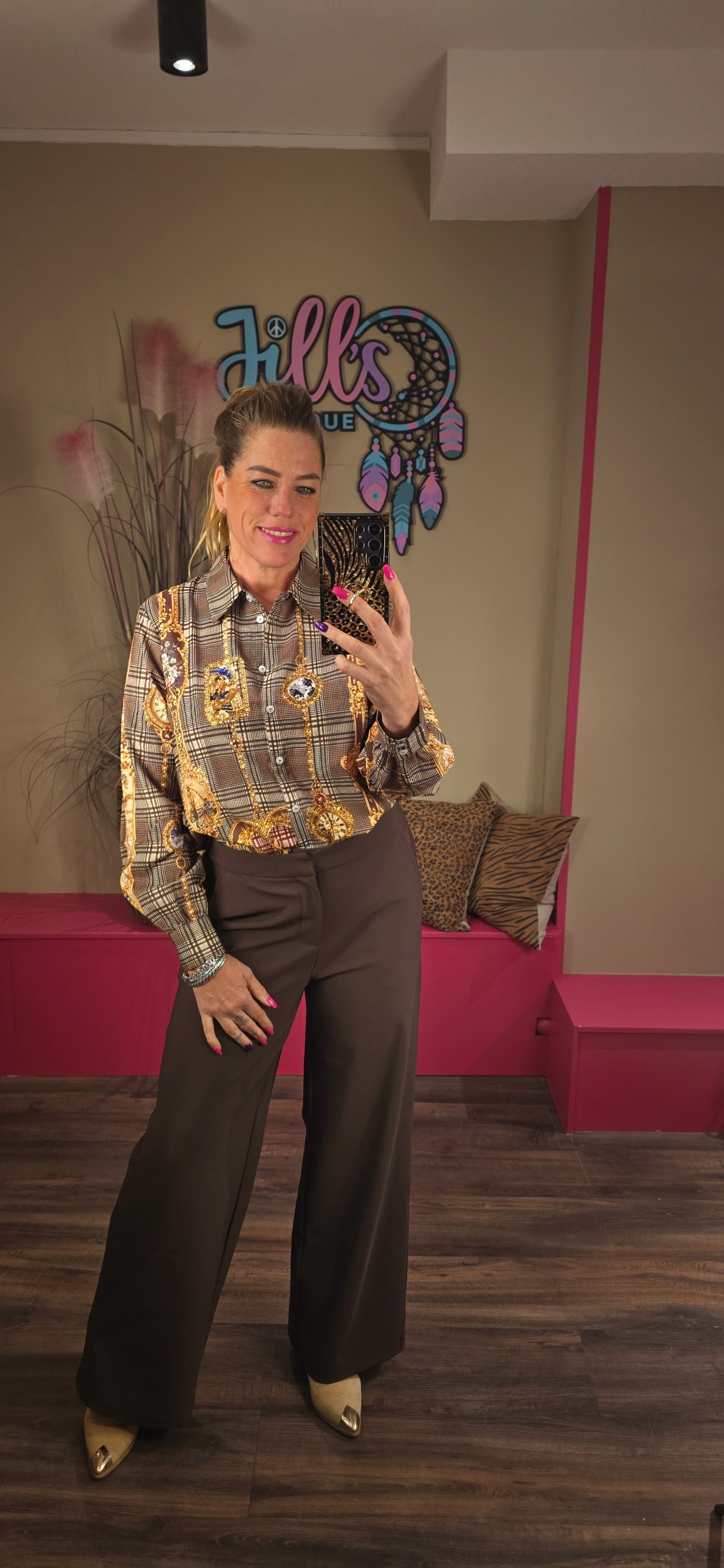 Broek Samara dark chocolat FLURESK