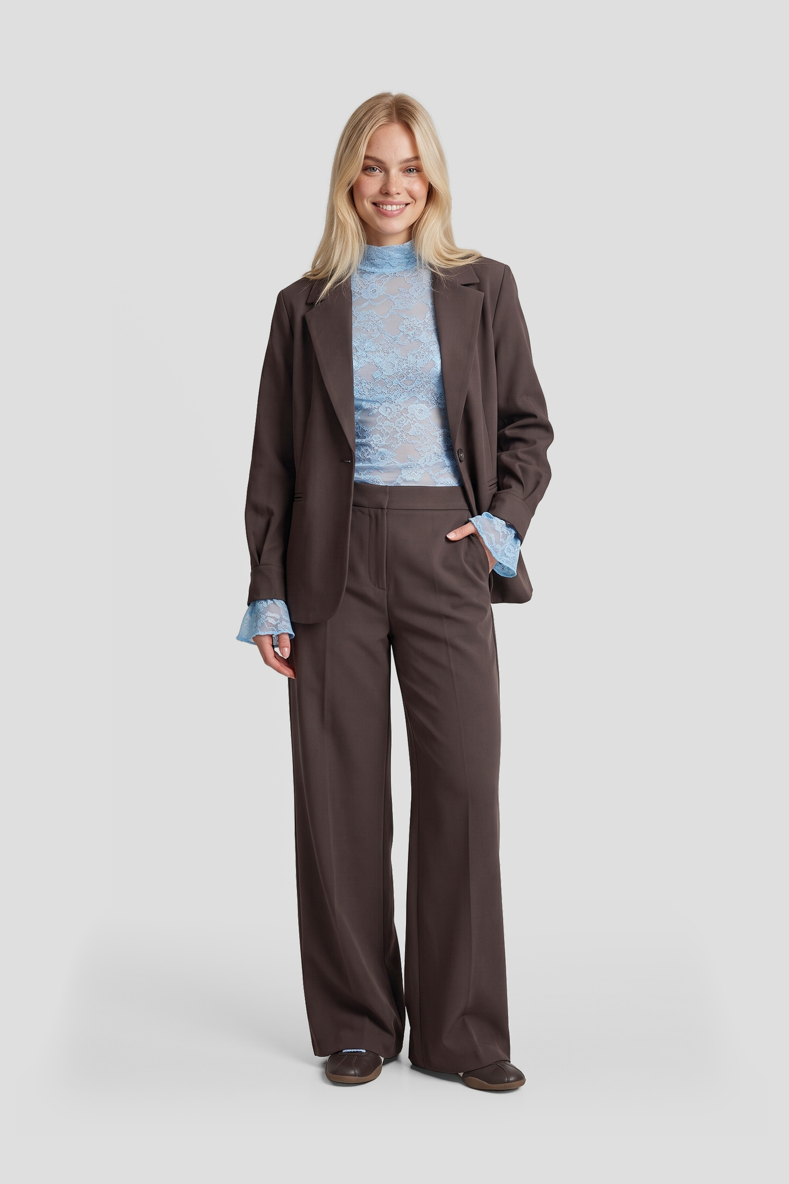 Broek Samara dark chocolat FLURESK
