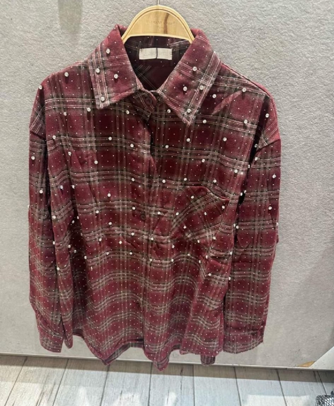 Blouse block diamant red