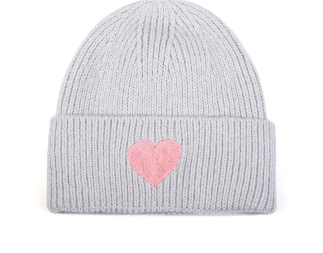 Muts grey pink heart